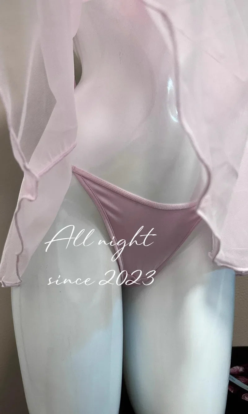 Mesh Backless Nightwear