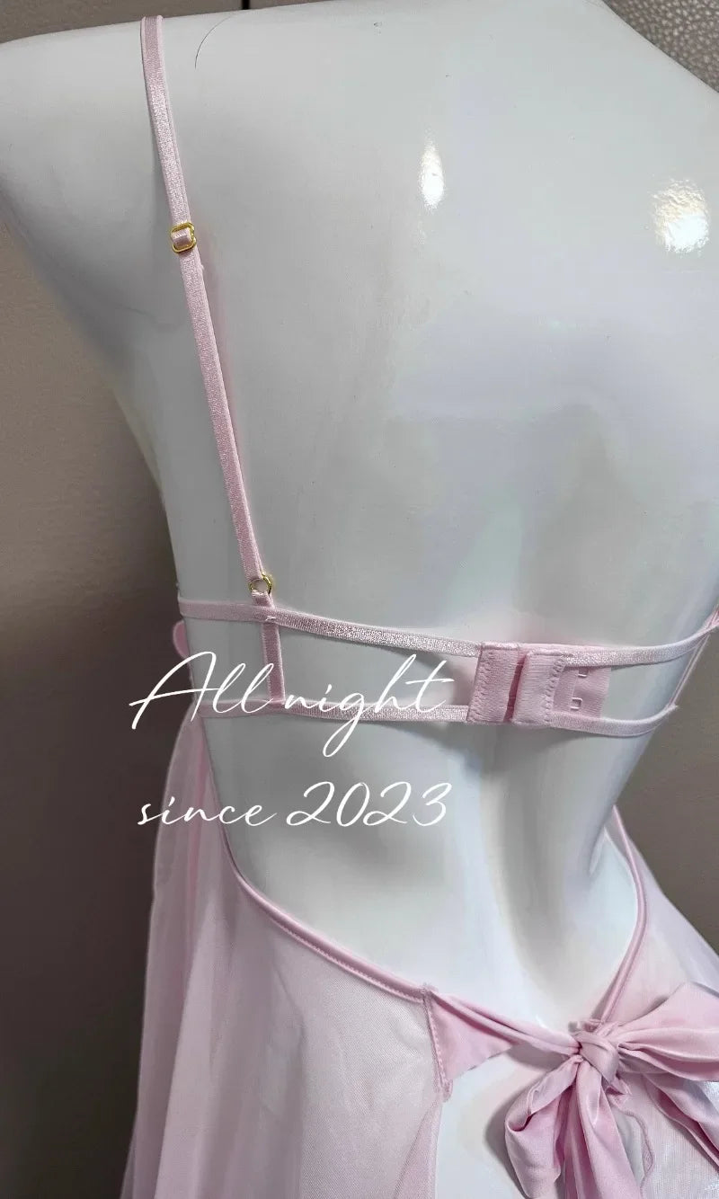 Mesh Backless Nightwear