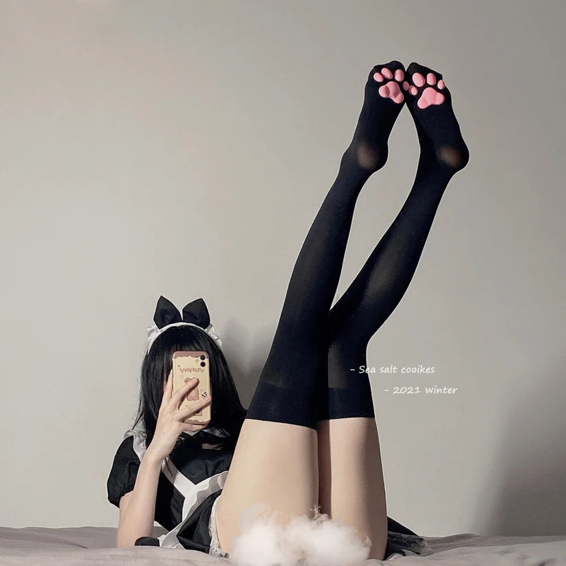 Cat paw three-dimensional meat pad stockings