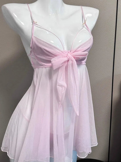 Mesh Backless Nightwear