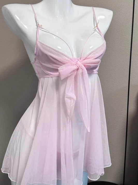 Mesh Backless Nightwear