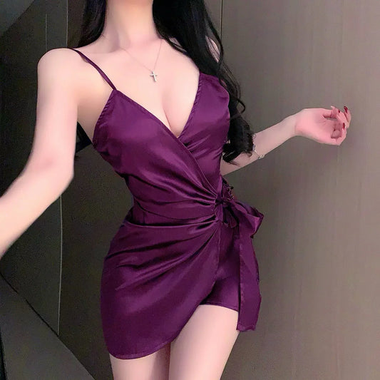 V-neck lace dress